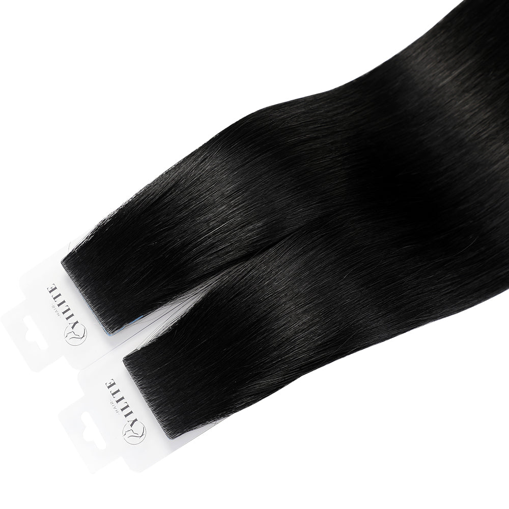 Yilite (#1) Jet Black Invisible Tape In Extensions 20Pcs