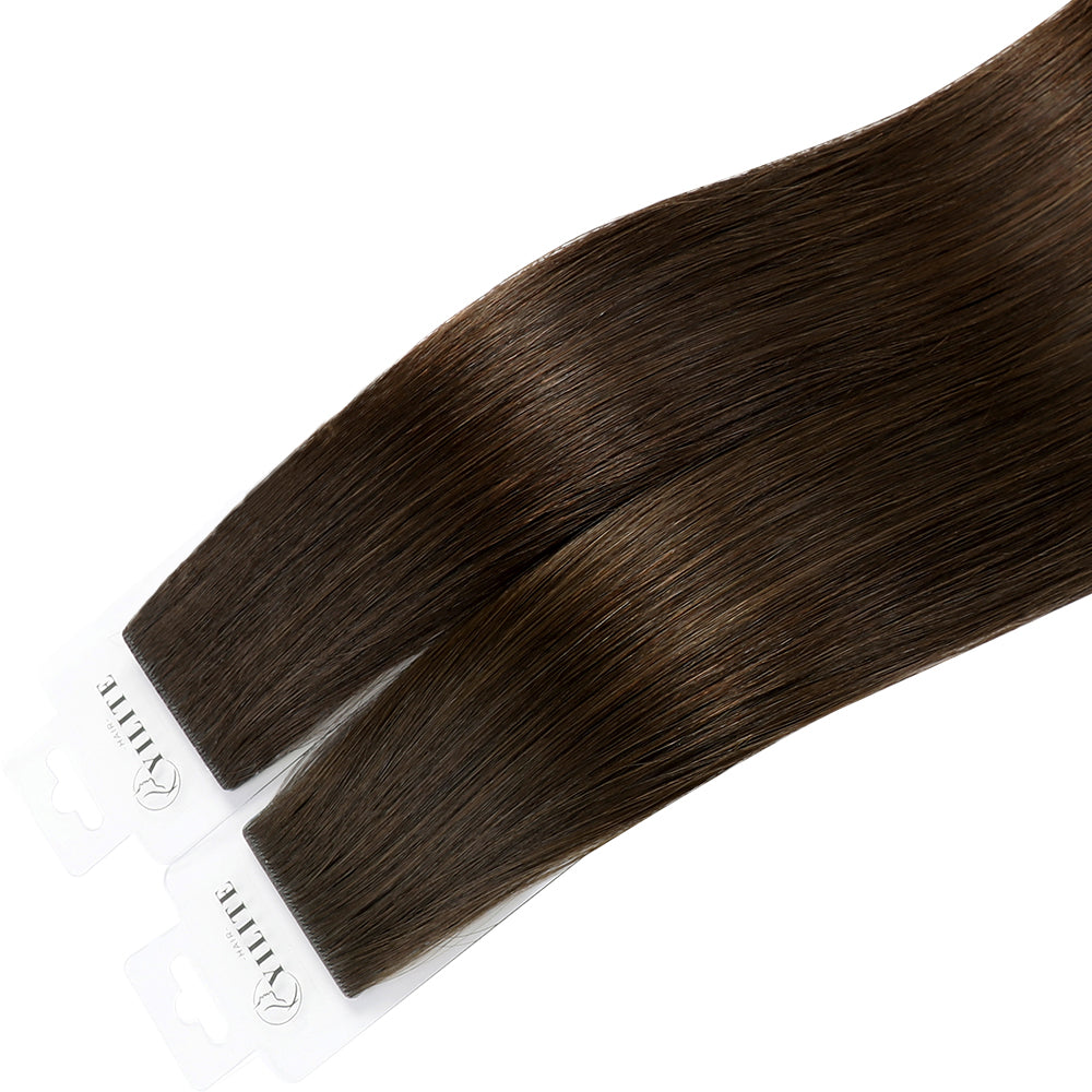 Yilite (#2) Darkest Brown Invisible Tape In Extensions 20Pcs