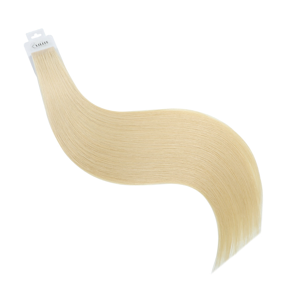Yilite (#60) Platinum Blonde Invisible Tape In Extensions 20Pcs
