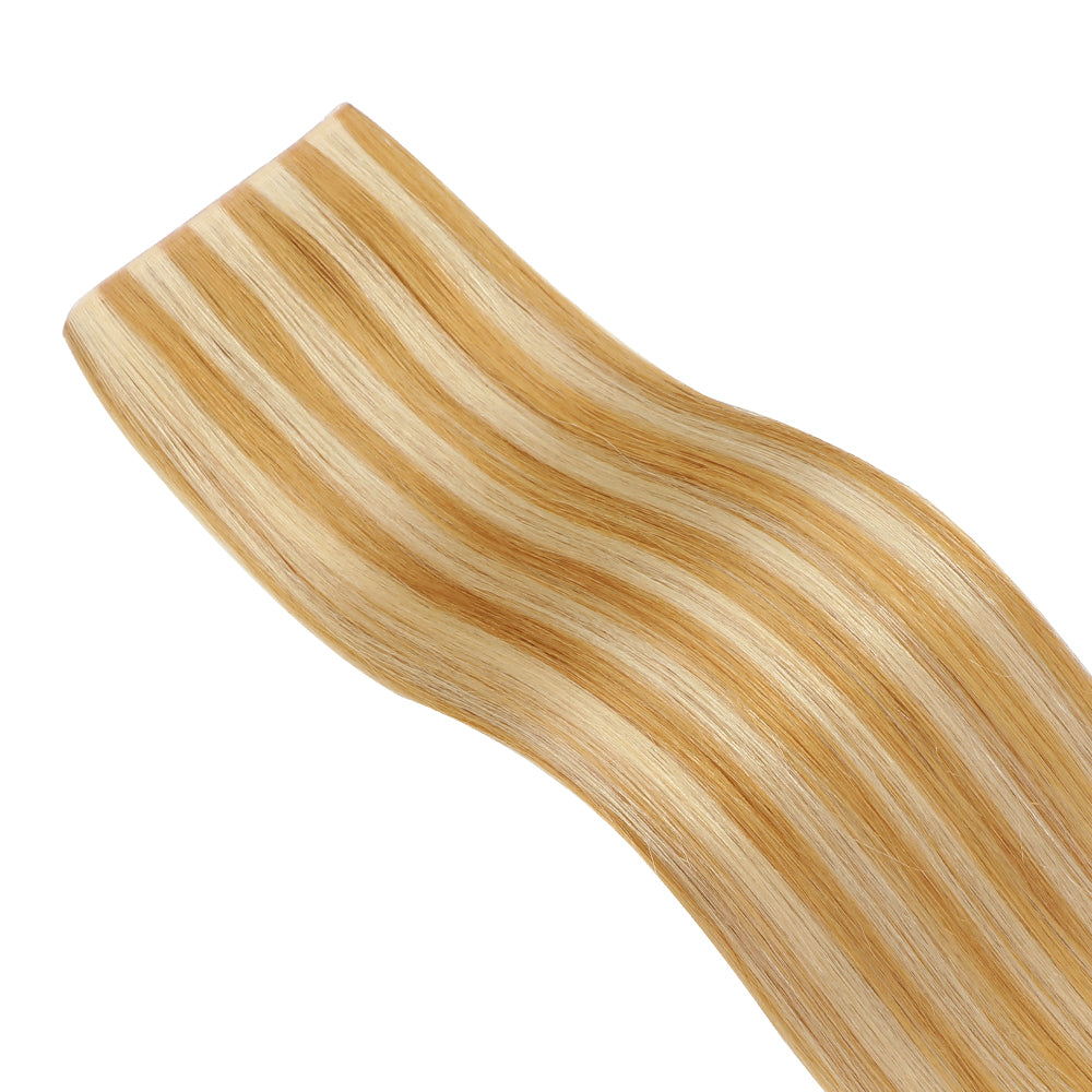 Yilite (#P27/613) Strawberry Blonde Bleach Blonde Butterfly Weft Hair Extensions