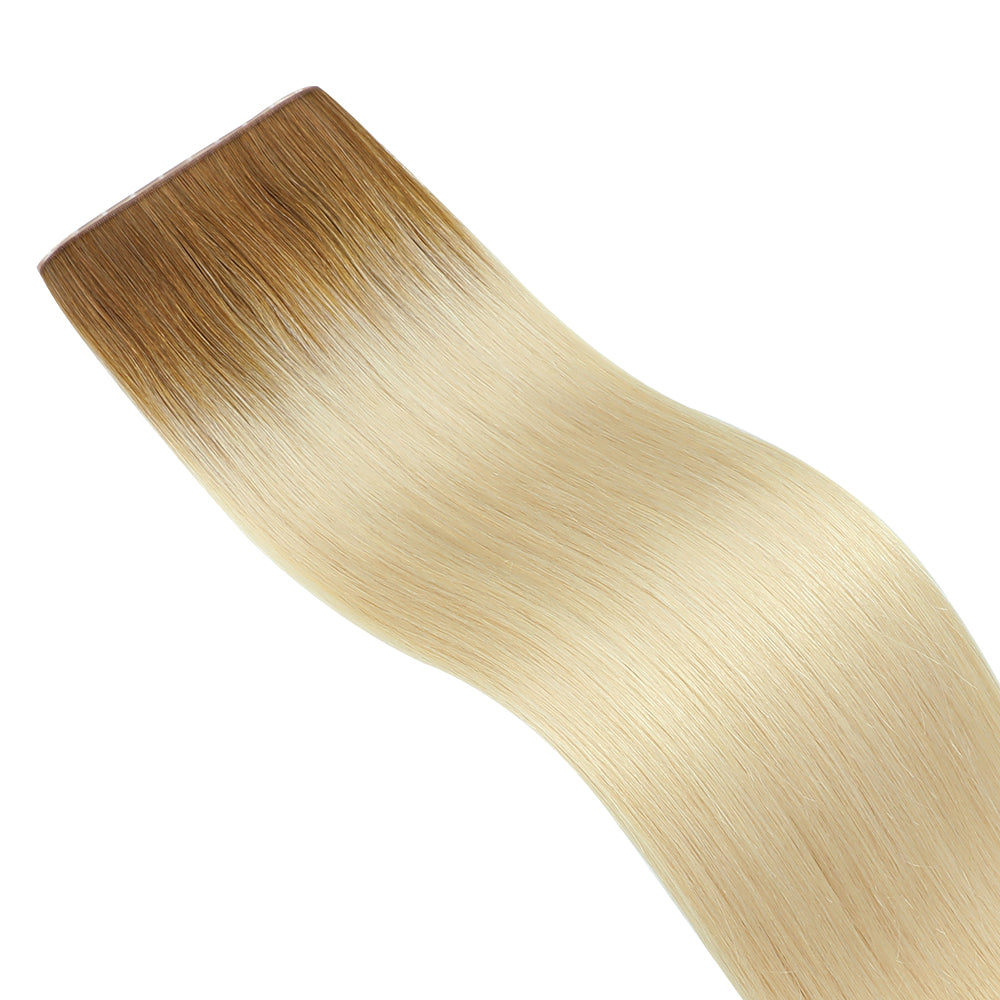 Yilite (#T8/60) Light Brown to Platinum Blonde Butterfly Weft Hair Extensions