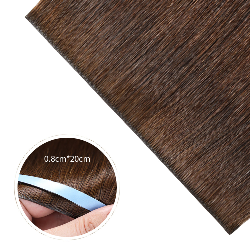 Yilite (#4) Chocolate Brown Tape Weft Hair Extensions
