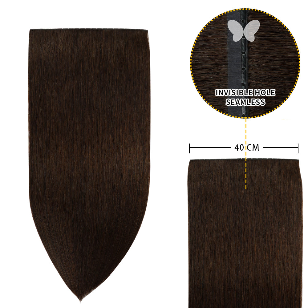 Yilite (#2) Darkest Brown Butterfly Weft Hair Extensions