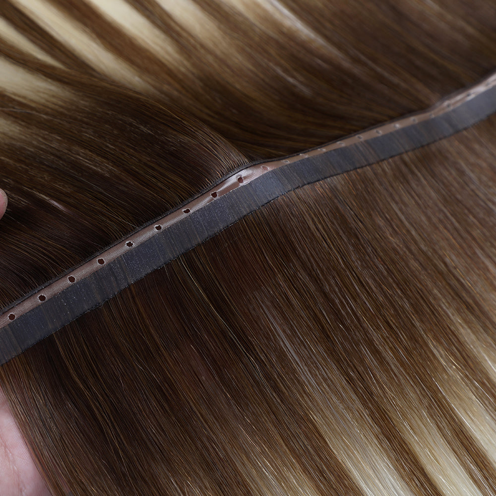 Yilite (#P6/613/T4) Brown to Blonde Balayage Butterfly Weft Hair Extensions