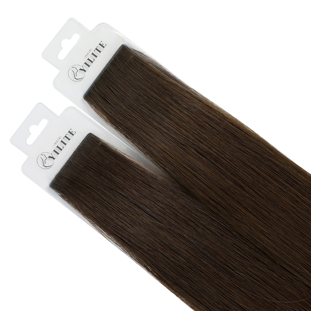 Yilite (#2) Darkest Brown Invisible Tape In Extensions 20Pcs