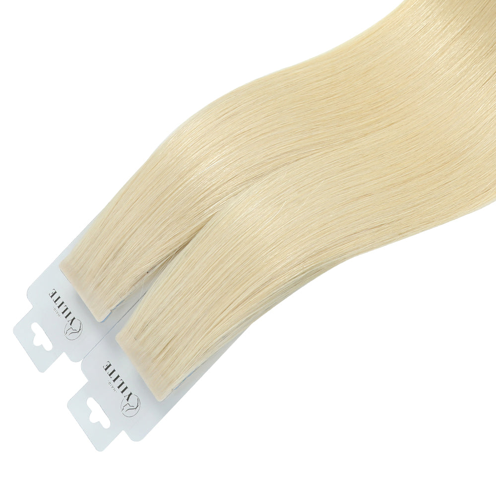Yilite (#60) Platinum Blonde Invisible Tape In Extensions 20Pcs