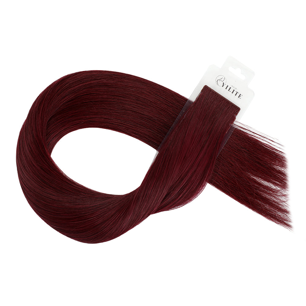 Yilite (#99J) Burgundy Invisible Tape In Extensions 20Pcs