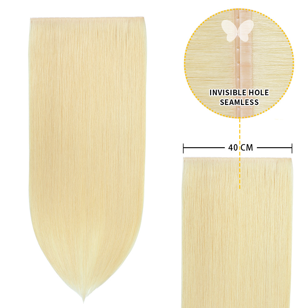 Yilite (#60) Platinum Blonde Butterfly Weft Hair Extensions