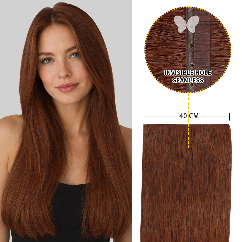Yilite (#33) Dark Auburn Butterfly Weft Hair Extensions