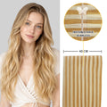 Yilite (#P27/613) Strawberry Blonde Bleach Blonde Butterfly Weft Hair Extensions