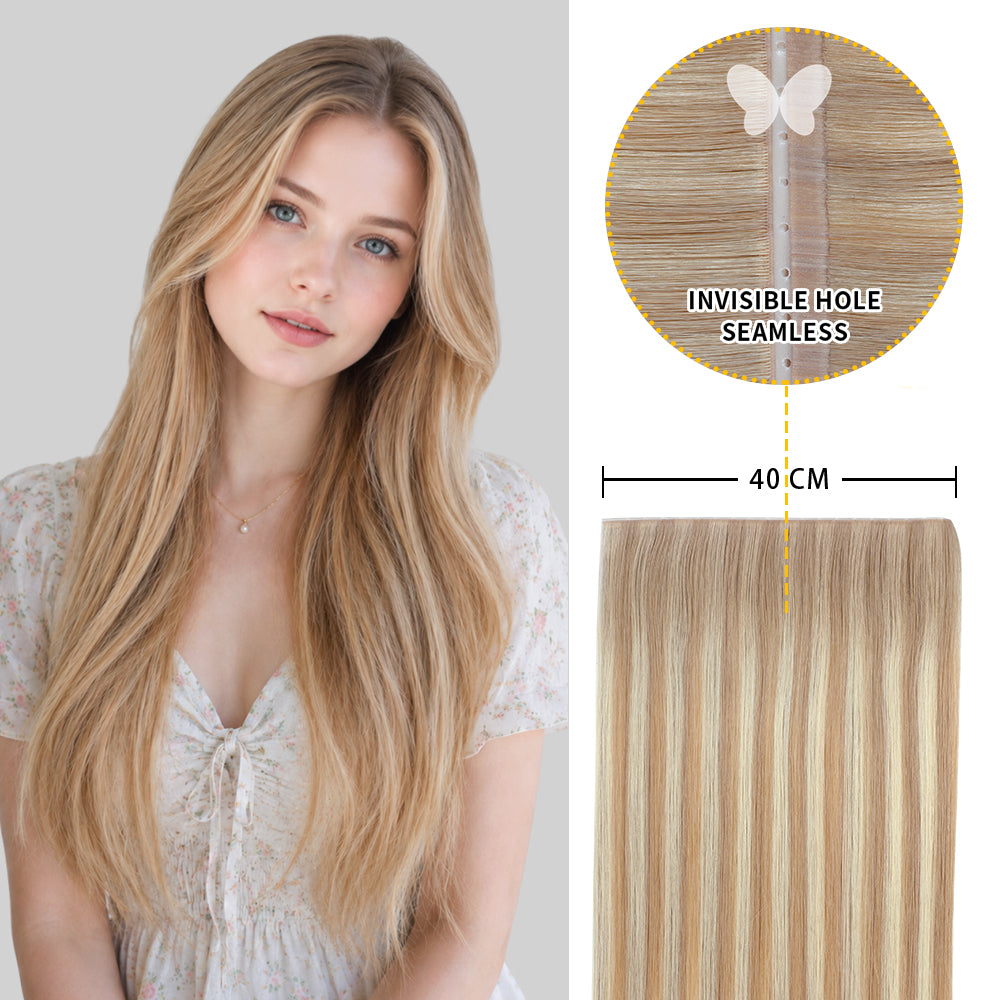 Yilite (#T18/P18/613) Ash Blonde Balayage Butterfly Weft Hair Extensions