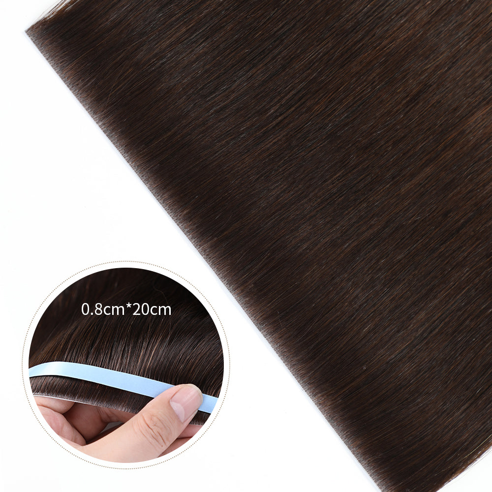 Yilite (#2) Darkest Brown Tape Weft Hair Extensions