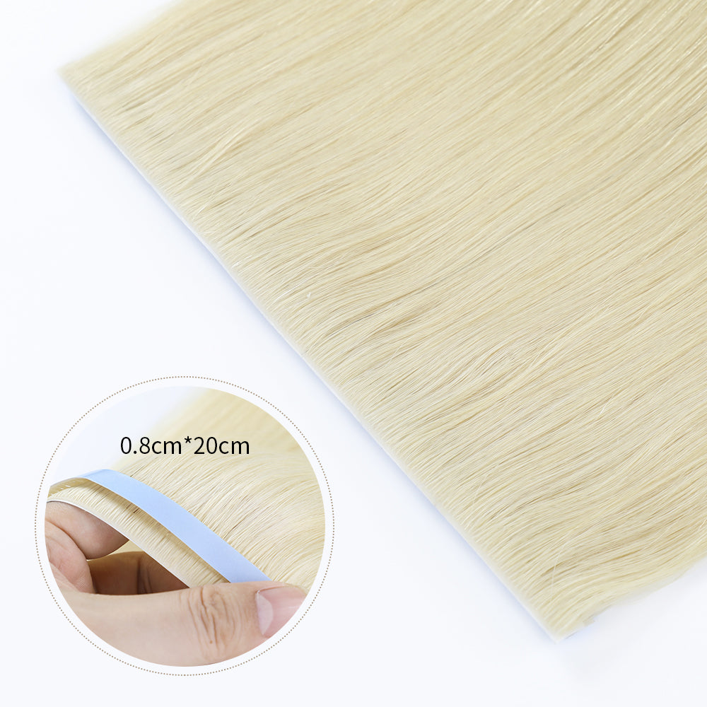 Yilite (#60) Platinum Blonde Tape Weft Hair Extensions