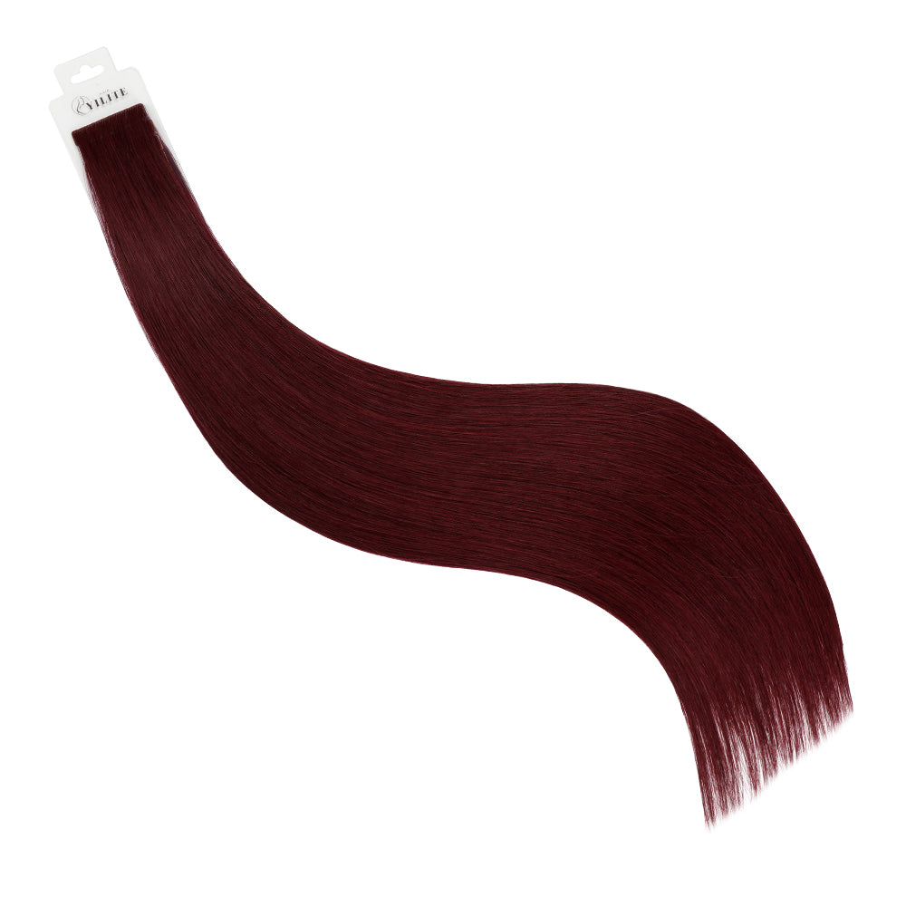 Yilite (#99J) Burgundy Invisible Tape In Extensions 20Pcs