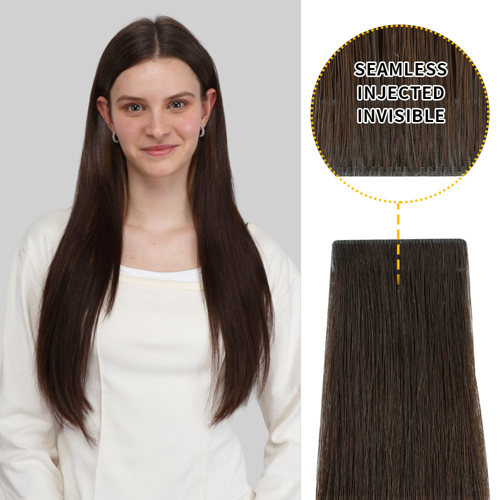 Yilite (#2) Darkest Brown Invisible Tape In Extensions 20Pcs