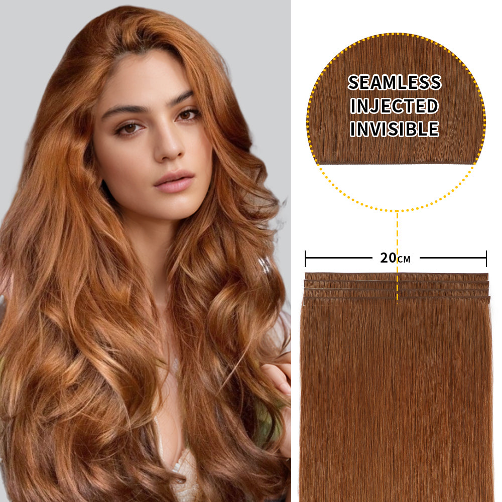 Yilite (#33) Dark Auburn Tape Weft Hair Extensions