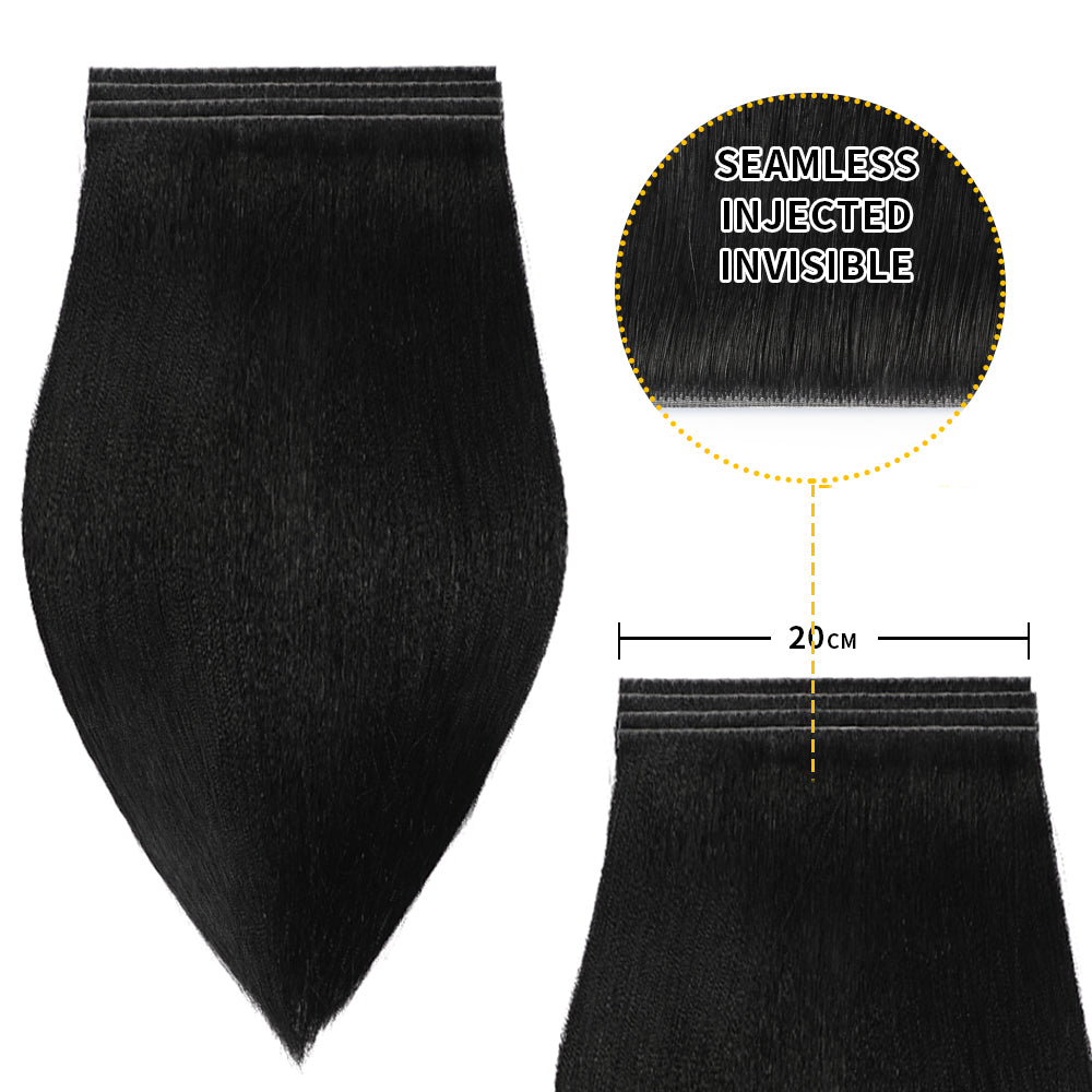 Yilite (#1) Jet Black Tape Weft Hair Extensions