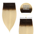 Yilite (#T2/60) Darkest Brown to Platinum Blonde Tape Weft Hair Extensions