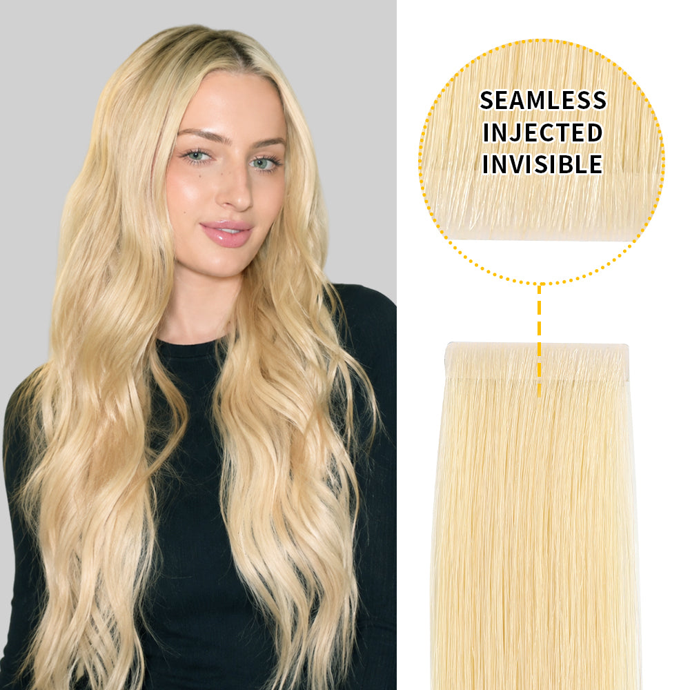 Yilite (#613) Bleach Blonde Invisible Tape In Extensions 20Pcs