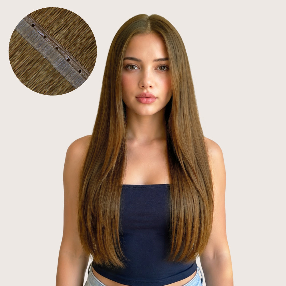 Yilite (#6) Chestnut Brown Butterfly Weft Hair Extensions