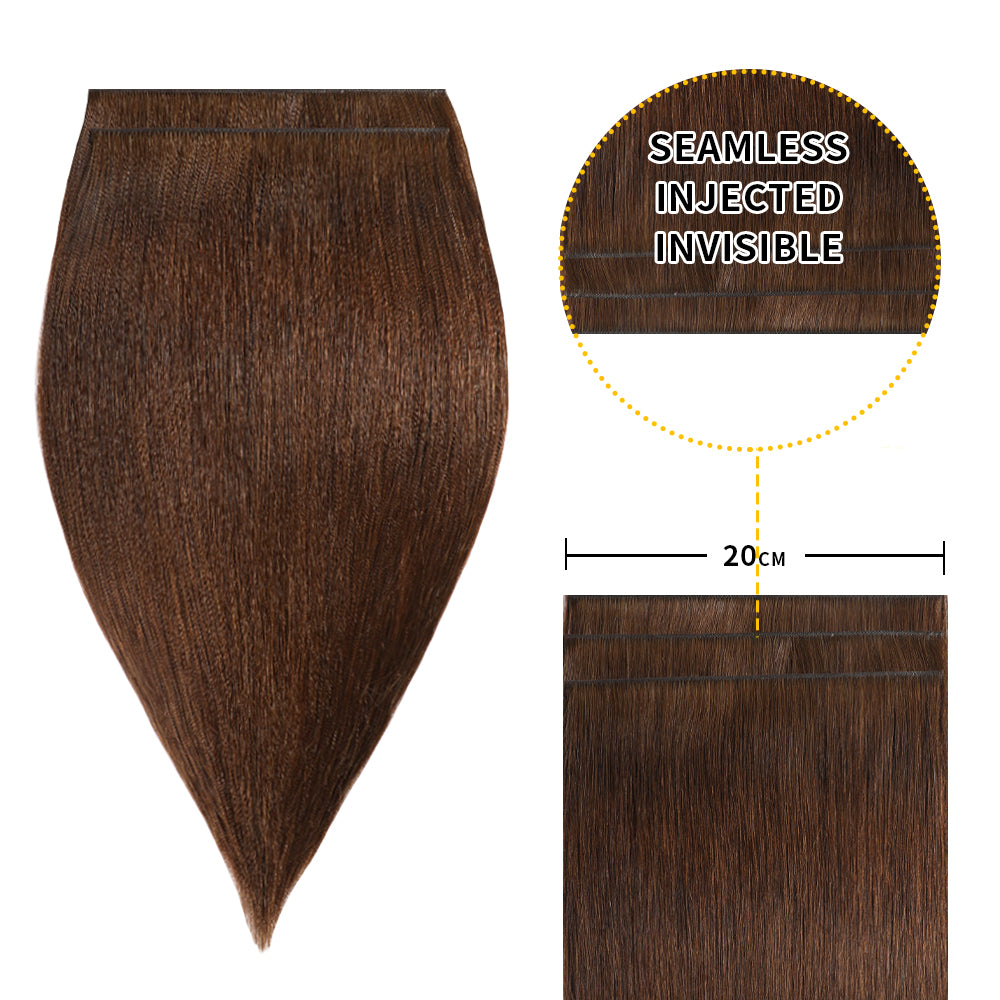 Yilite (#4) Chocolate Brown Tape Weft Hair Extensions