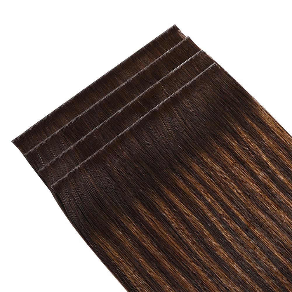 Yilite (#P2/6/T2) Darkest Brown Balayage Tape Weft Hair Extensions