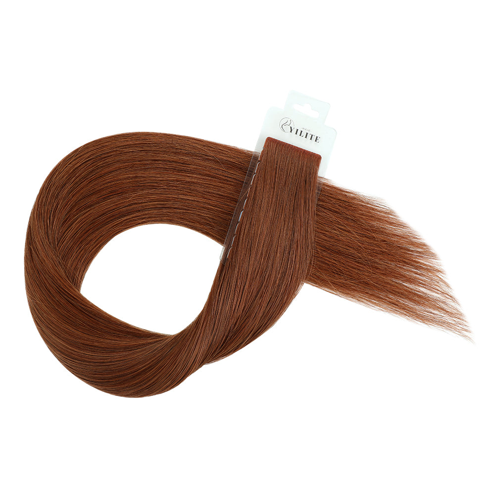 Yilite (#33) Dark Auburn Invisible Tape In Extensions 20Pcs