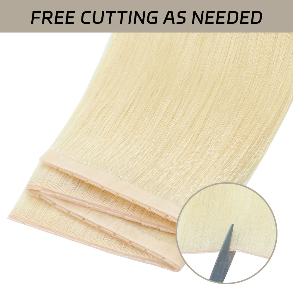 Yilite (#60) Platinum Blonde Butterfly Weft Hair Extensions