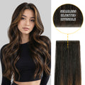 Yilite (#P1B/6/T1B) Natural Black Balayage Invisible Tape In Extensions 20Pcs