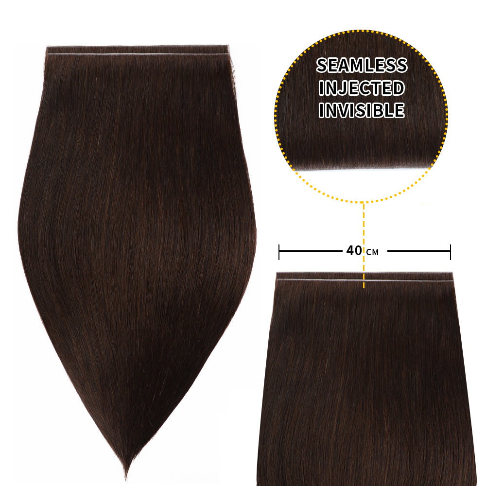 Yilite (#2) Darkest Brown Tape Weft Hair Extensions