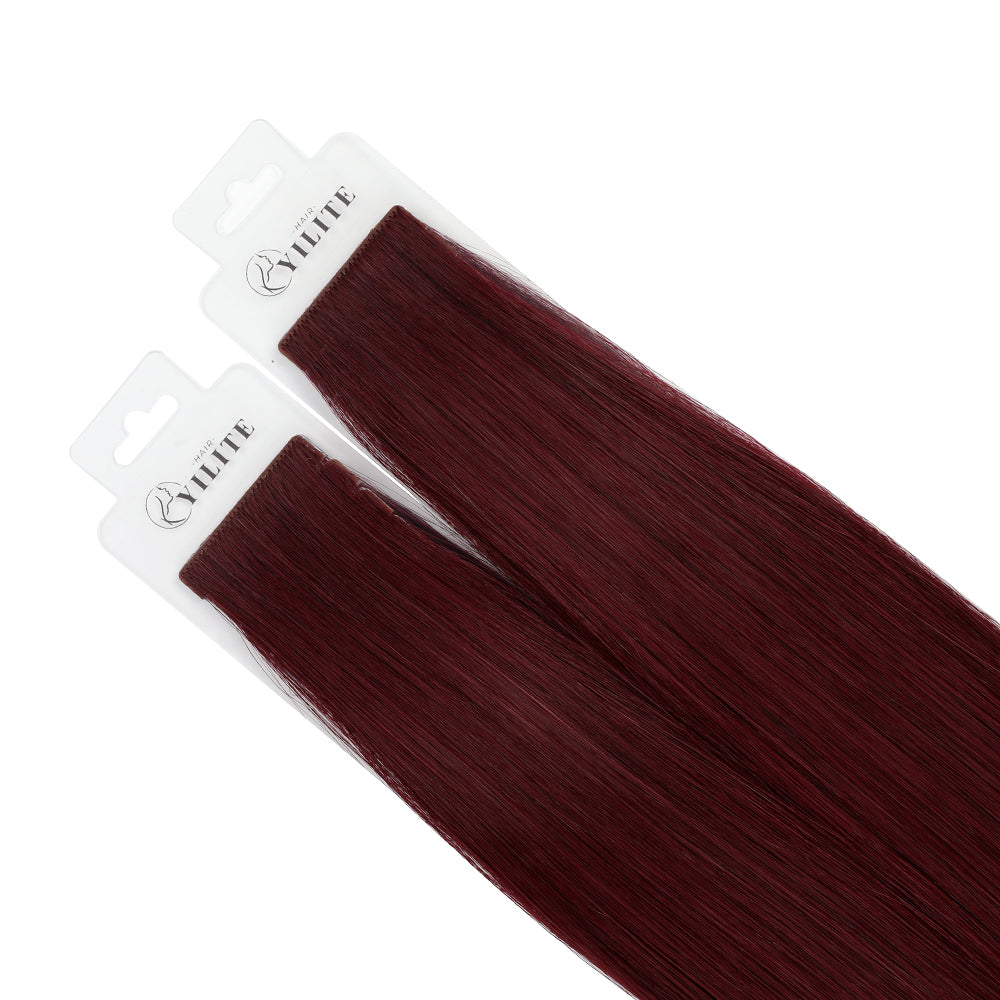 Yilite (#99J) Burgundy Invisible Tape In Extensions 20Pcs