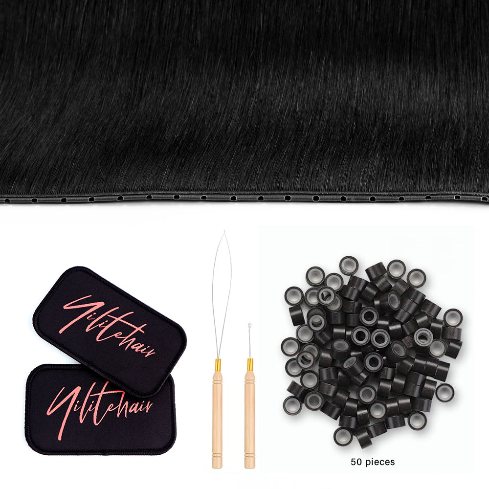 Yilite (#1) Jet Black Butterfly Weft Hair Extensions