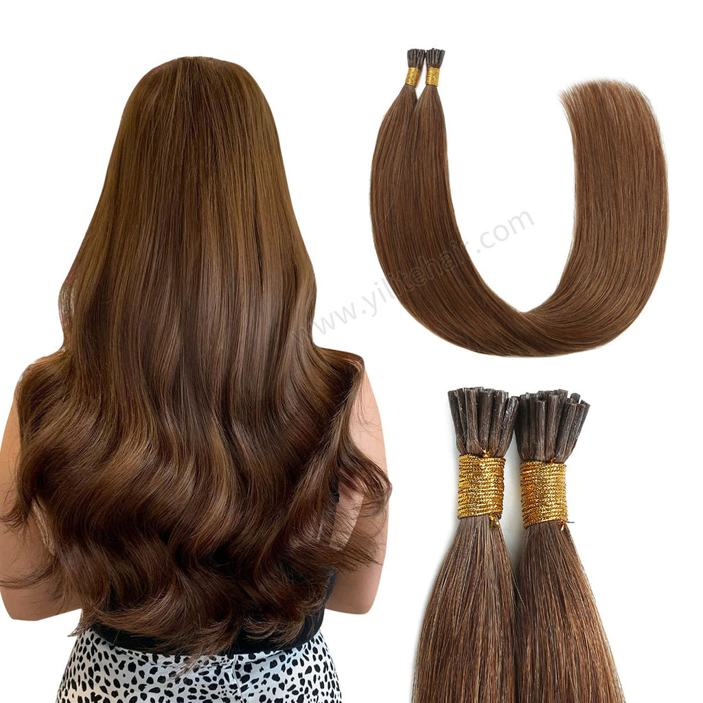 Yilite (#6) Chestnut Brown I Tip Extensions