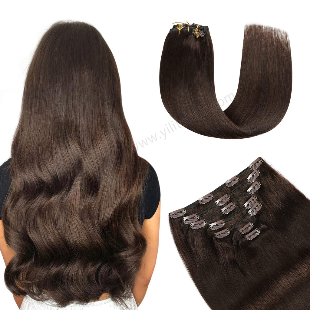 Yilite (#2) Darkest Brown Classic Clip Ins