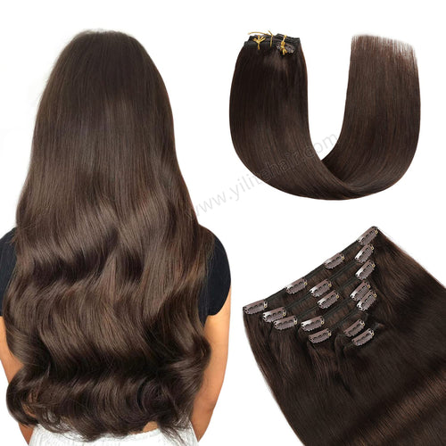 Yilite (#2) Darkest Brown Classic Clip Ins