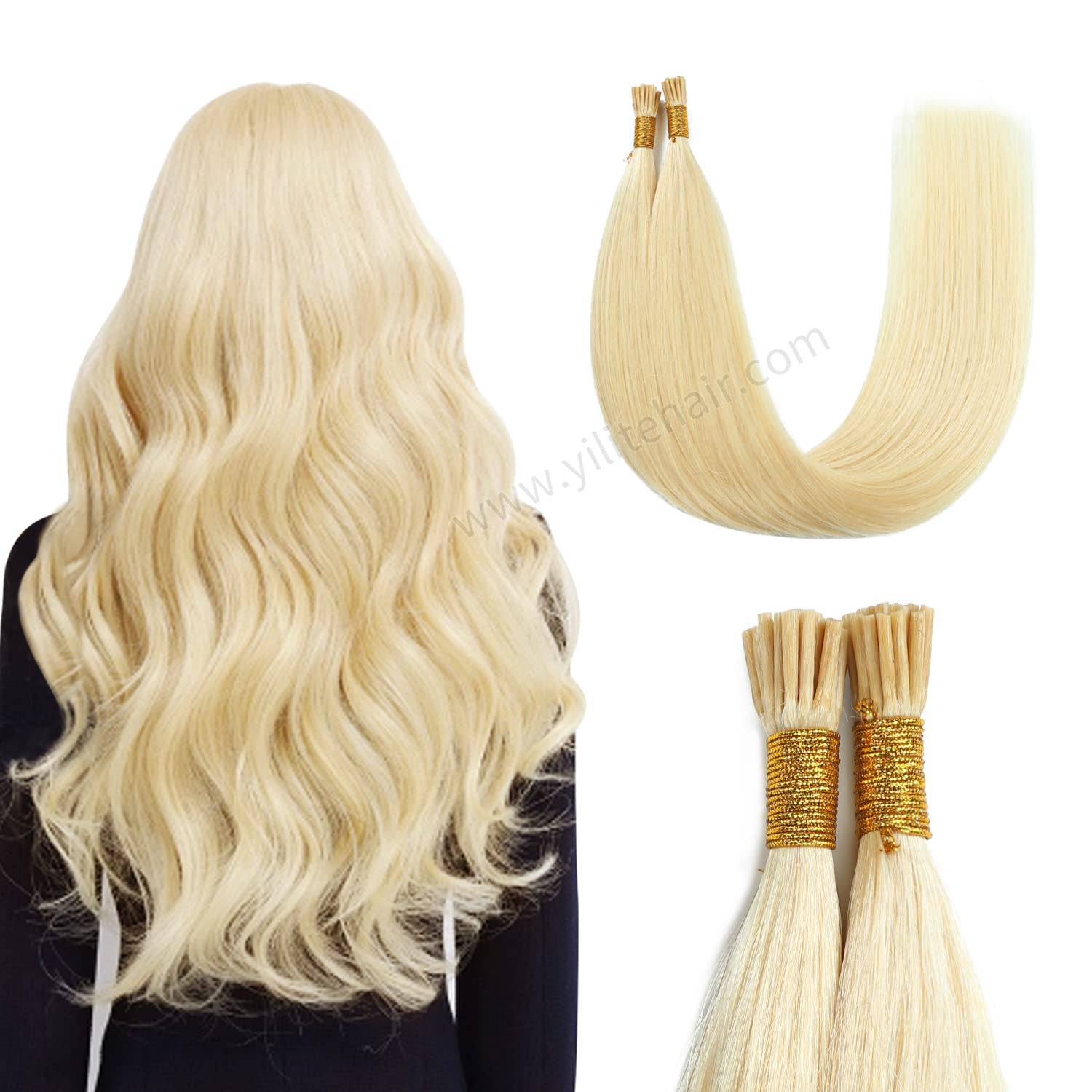 Yilite (#613) Bleach Blonde I Tip Extensions
