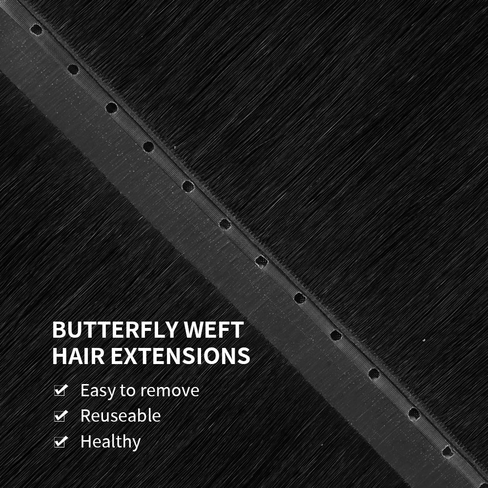 Yilite (#1) Jet Black Butterfly Weft Hair Extensions