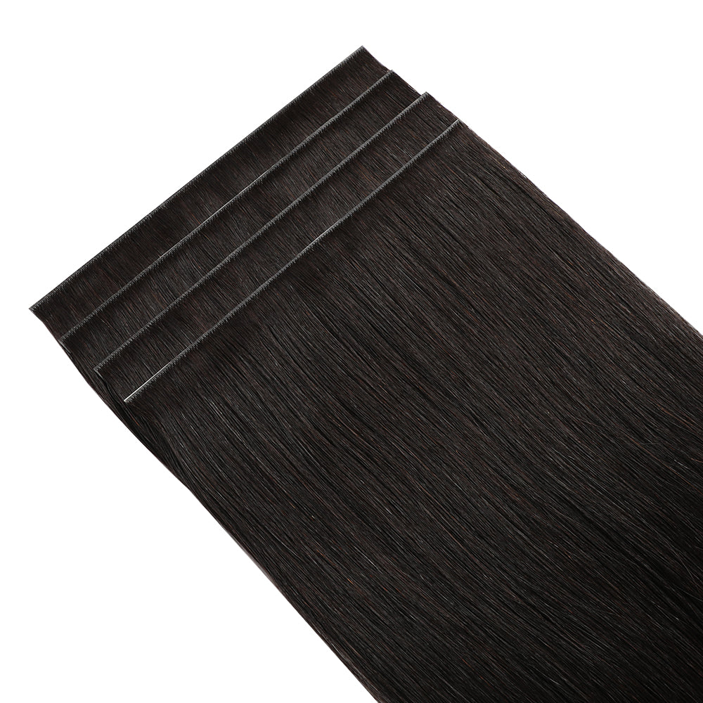 Yilite (#1B) Natural Black Tape Weft Hair Extensions