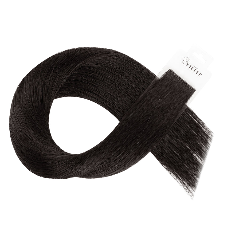 Yilite (#1B) Natural Black Invisible Tape In Extensions 20Pcs