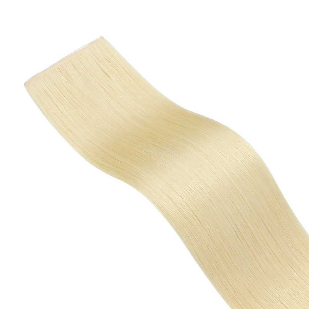 Yilite (#60) Platinum Blonde Butterfly Weft Hair Extensions
