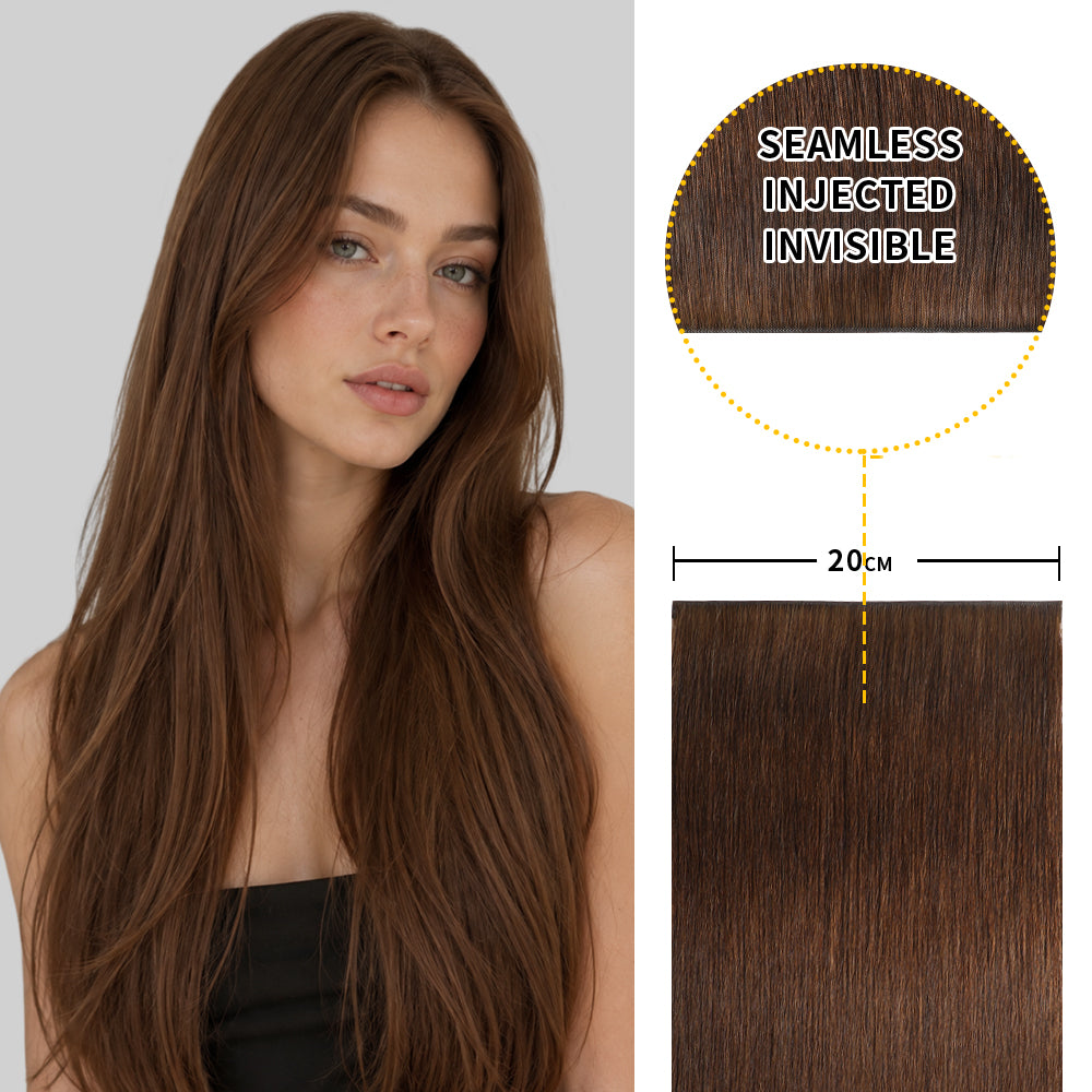 Yilite (#4) Chocolate Brown Tape Weft Hair Extensions