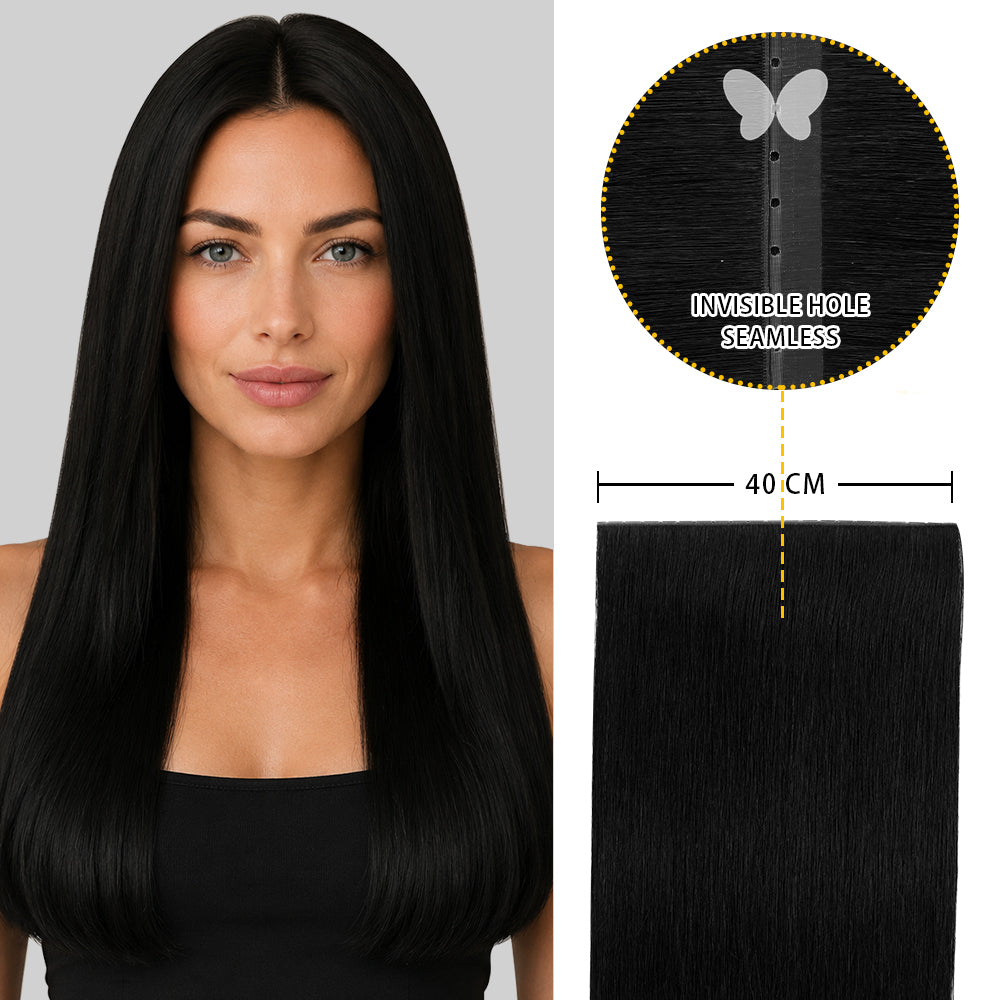 Yilite (#1) Jet Black Butterfly Weft Hair Extensions