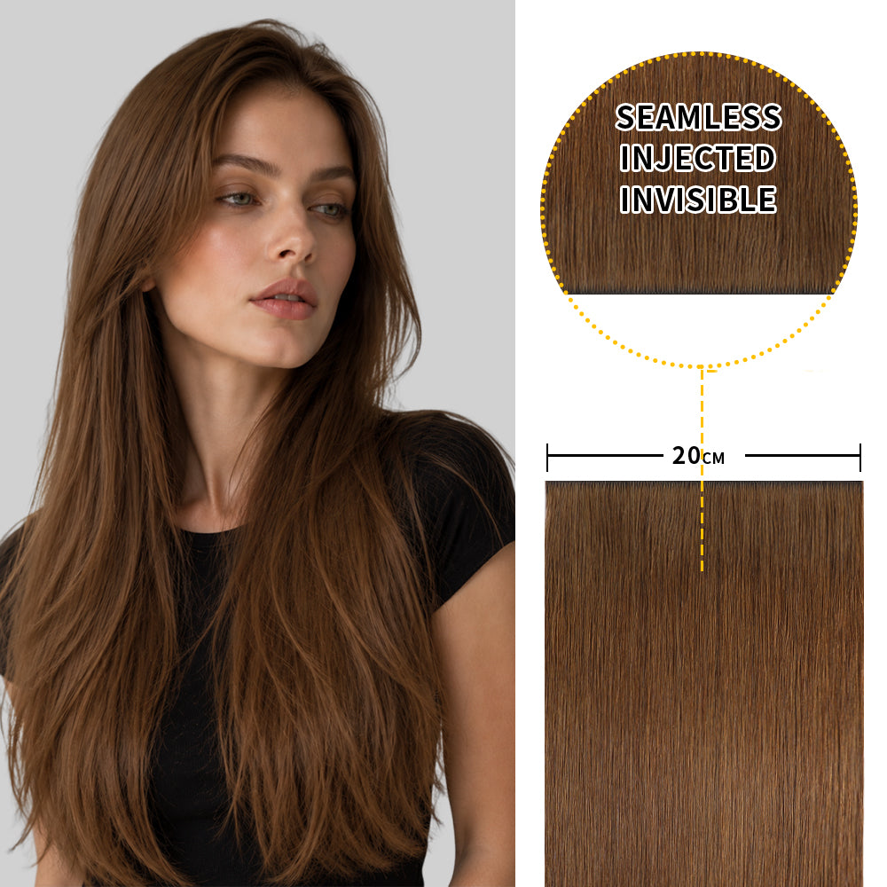 Yilite (#6) Chestnut Brown Tape Weft Hair Extensions