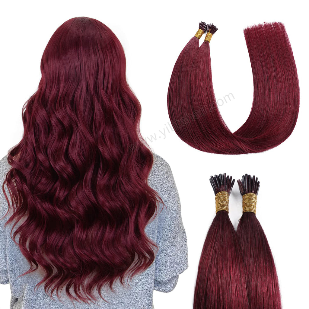 Yilite (#99J) Burgundy I Tip Extensions