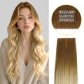 Yilite (#T8/60) Light Brown to Platinum Blonde Invisible Tape In Extensions 20Pcs
