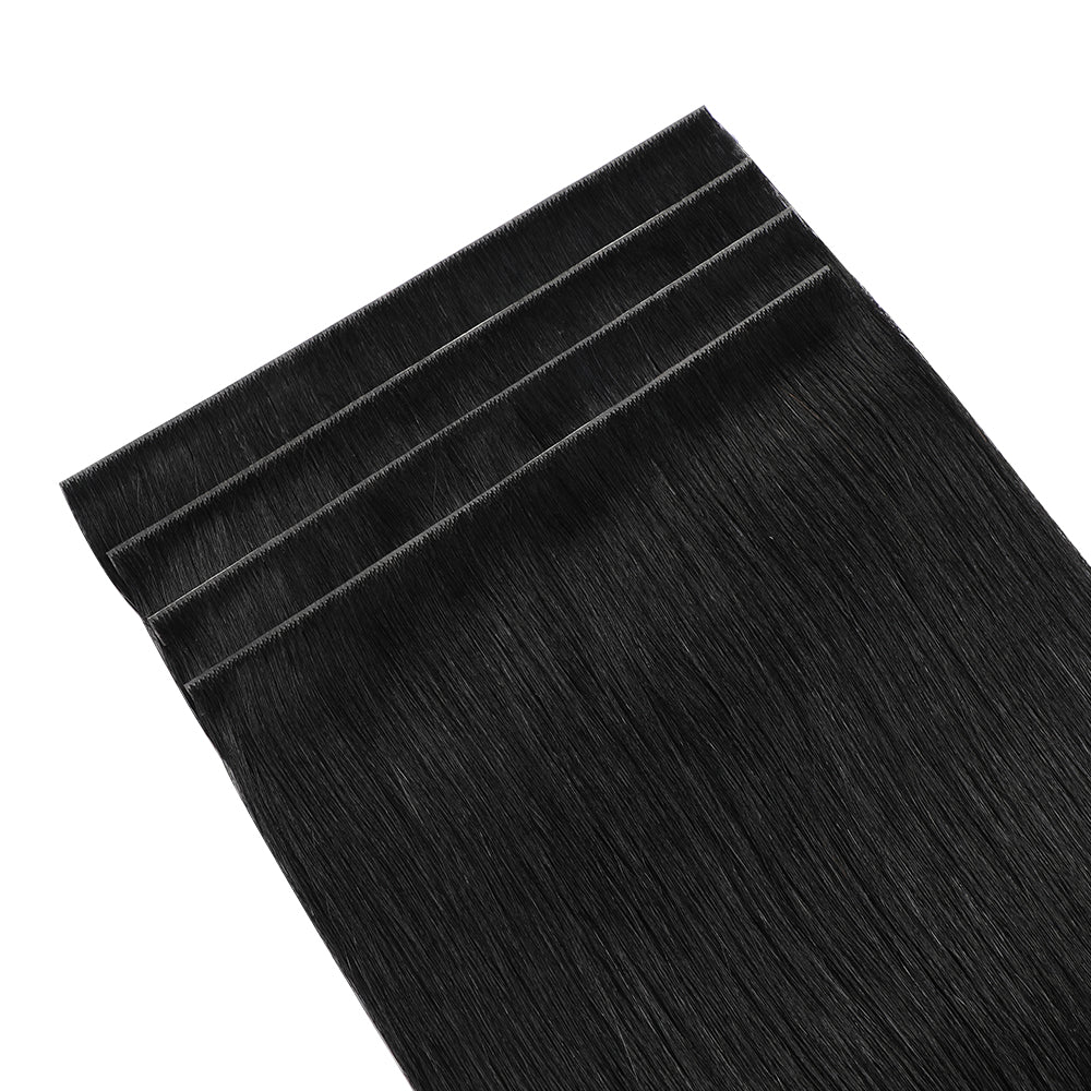 Yilite (#1) Jet Black Tape Weft Hair Extensions