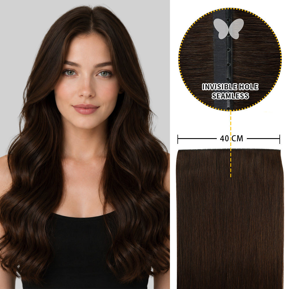Yilite (#2) Darkest Brown Butterfly Weft Hair Extensions