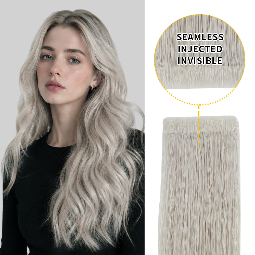 Yilite Silver Invisible Tape In Extensions 20Pcs