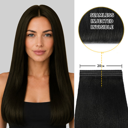 Yilite (#1) Jet Black Tape Weft Hair Extensions