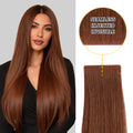 Yilite (#33) Dark Auburn Invisible Tape In Extensions 20Pcs